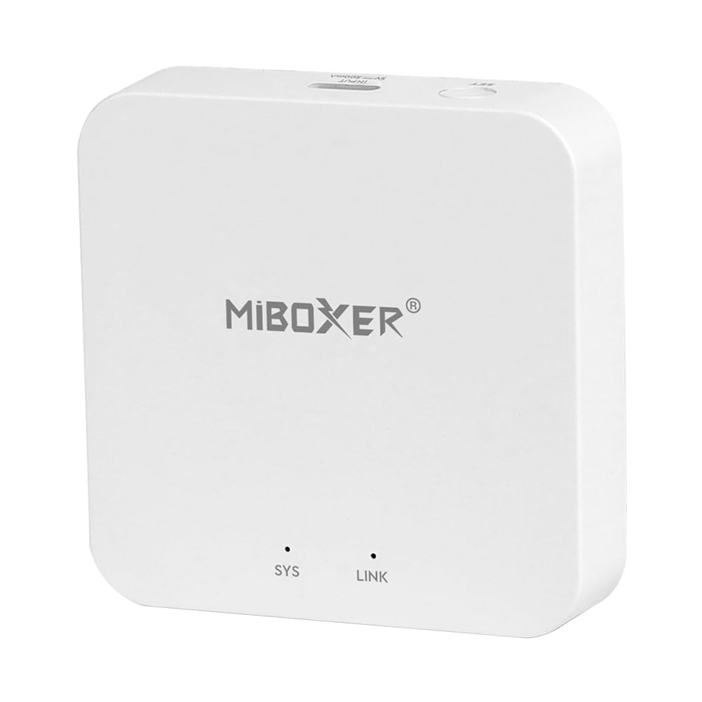 LGIDTECH WL-Box2 Miboxer 2.4GHz Gateway WiFi Hub Bridge for Smartphone APP Control Milight Miboxer LED Lamps,Strip Controller.Compatible with Amazon Echo Alexa & Google Home Assistant Voice Control