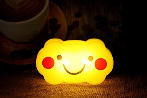 MellyPlus Cloud Face Plug in LED Night Light Lamp with Dusk to Dawn Sensor, Smart LED Night Lamp for Kids Room, Baby Room, Nursing and Walking at Night,0.3W,Pack of 2, Warm Yellow Glow