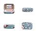 EZESO ESSENTIAL SKINCARE Portable Travel Contact Lens Case Box Eye Care Kit Holder Mirror Box (Plum Blossom Pattern)