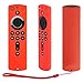 [2 Pack] Silicone Cover for Fire TV Stick 4K / Fire TV Cube/Fire TV (3rd Gen) Compatible with All-New 2nd Gen Alexa Voice Remote Control (Red and Purple)