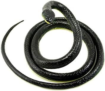 PROST Rubber Snake Toy, Realistic Rubber Black Mamba Snake Toy 52 Inch Long Party Prank