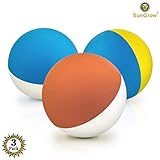 SunGrow Rubber Chew Balls for Small Dogs and Puppies, 2.4 Inches Diameter, Recommended by Veterinarians, Trainers and Pet Enthusiasts for Chewing Therapy, BPA-Free Natural Rubber, 3 Pack