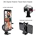 Jushi Phone Holder 360 Degree Rotation Phone Tripod Mount-with 1/4in Standrad Screw,Phone Clip for iPhone 11/XS MAX/XS and Other Phones Within 6.5Inches