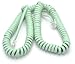 Telephone Cord Handset Curly - Phone Color Earth Day Green 25ft - Works on virtually All Trimline Phones and Princess Telephones - Landline Telephone Accessory iSoHo Phones