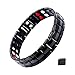 Mens Magnetic Bracelet, Titanium Therapy Bracelets for Men Healthy Sleek Cuff Wristband for Relief Pain with Free Link Removal Tool