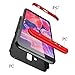 Hardcase for Samsung Galaxy J6 Plus/J6+ Case, Hybrid 3 in 1 Shockproof Hard PC Cover Full Protection Mobile Phone Case (Black+Red, Galaxy J6 Plus/J6+)