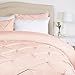 Amazon Brand – Pinzon Pinch-Pleat Duvet Cover Set, Twin, Blush Pink