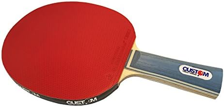Custom Table Tennis Pro Blue Carbon Offensive Bat + Case + Protectors