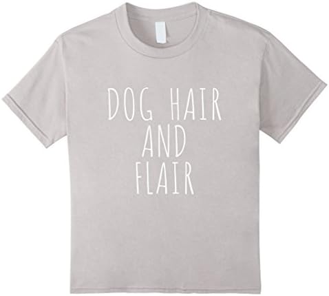 Kids Dog Hair And Flair saying women slogan teen yoga T-shirt 4 Silver