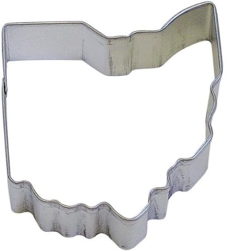 States OTBP State of Ohio Cookie Cutter 3.75 Inch –Tin Plated Steel Cookie Cutters – State of Ohio Cookie Mold