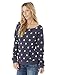 Alternative Women's Maniac Printed Eco-Fleece Sweatshirt, Stars, Large