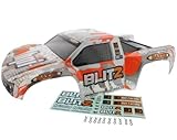 HPI 1/10 Blitz SKORPION WHITE & ORANGE BODY, DECALS & BODY CLIPS flux post