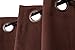 Utopia Bedding Blackout Curtains for Bedroom, Grommet Window Curtains 63 Inch Length 2 Panels Thermal Insulated Drapes for Living Room (Chocolate, 52W x 63L Inches)