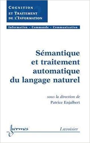 Amazon Fr Semantique Et Traitement Automatique Du Langage Naturel Enjalbert Patrice Livres