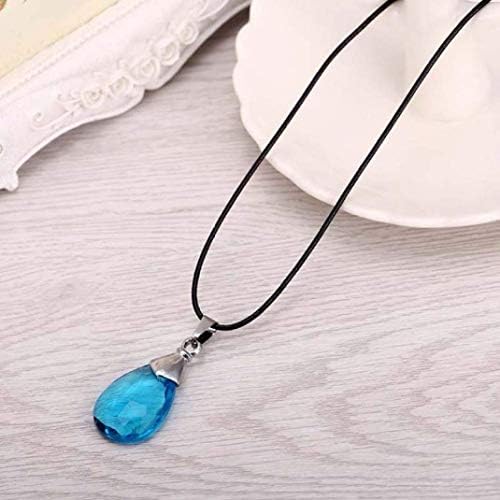 HLifuz New Released Fashion Blue Sword Art Online SAO Kirito Asuna's Yui Pendant Cosplay Crystal Necklace for Women & Girls(None Picture Color)