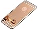 iPhone 6S Rose Gold Mirror Case,iPhone6S Mirror Rose gold Case, Slim Luxury Hybrid Glitter Bling Mirror Soft TPU Cover Case for iPhone 6S,iPhone6(Rose Gold)