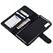 Abacus24-7 iPhone XS Case/iPhone X Case, Phone Wallet Case for iPhone XS with Kickstand, Flip Cover and Credit Card Pockets, Black