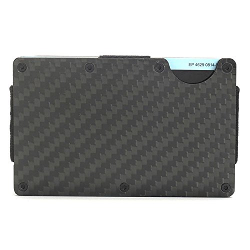 ZHUOTOP Carbon Fibre Credit Card Cases Aluminium Credit Business Card ID Holder For Men Anti-Theft Card Slot