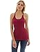 PattyBoutik Women Strappy Detail Back Ribbed Knit Top (Fuchsia Medium)