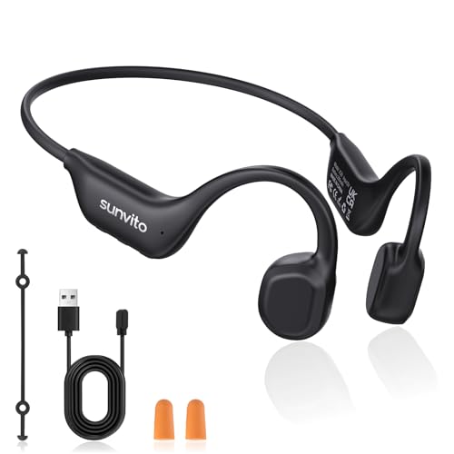 Cuffie a Conduzione Ossea Bluetooth 6.0, Auricolari Wireless Open Ear, Impermeabili IPX6, Connettività Doppia, 10 Ore di Autonomia, Cuffie Sportive per Corsa, Ciclismo e Palestra