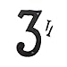 BetLight House Numbers- 3 Inch Innovative Wrought Iron Numbers- Vintage Nail on Die Cast Mailbox Numbers/Number 3