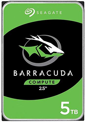 Seagate BarraCuda 5 TB Internal Hard Drive HDD – 2.5 Inch SATA 6 Gb/s 5400 RPM 128 MB Cache for Computer Desktop PC (ST5000LM000)