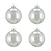 Northlight 4ct Clear Iridescent Glass Ball Christmas Ornaments 3