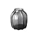 CASAMOTION Vases Hand Blown Solid Color Home Decor Centerpieces Gift Art Ribbed Glass Vase, Smoke, 8''