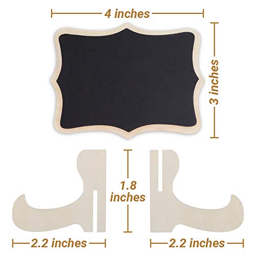 Mini Chalkboard Signs, 20 Pack Framed Small Chalkboard Labels with