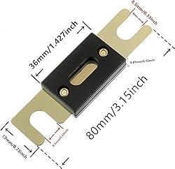 BOJACK 0/2/4 Gauge ANL Fuse Holder and 50 Amp ANL