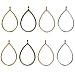 LANBEIDE Bezel Charms Pendants Frame Open Back Bezel Hollow Mold Pressed Flower for Jewelry Resin Earring Necklace Bracelet 20 PCS,Teardrop