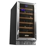 EdgeStar CWR301SZ 15 Inch Wide 30 Bottle Built-In Wine Cooler - Stainless Steel/Black