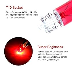 CCIYU 20 Pack 194/168/T10 12V 5W Side Marker Light