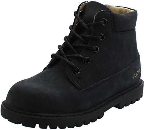 Akid Atticus Black Leather 1 M US Little Kid