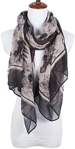 【Colorful Spring Inspired】Women’s Lightweight Fashion Scarf, Floral and Modern Print Sheer Shawl Wrap Eagle