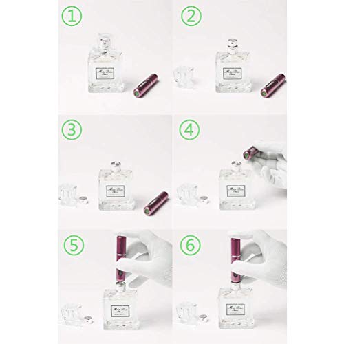 Beautychen 4 Pack 5ml Refillable Perfume Atomizer Spray Bottle Portable Mini Empty Easy to Fill Scent Aftershave Pump Case for Travel Outgoing Purse Multicolor