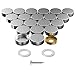 LuckIn 5/8 inch Cap Mirror Nail, Stainless Steel Advertising Nails Screw Fasteners Hardware Kits, 20pcs