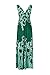 G2 Chic Women's Paradise Printed Patterned Holiday Casual Floral Dress(DRS-Max,GRNA7-L)