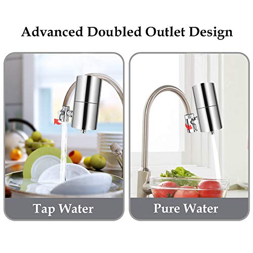 HOMY Faucet Mount Water Filter, SUS304 Stainless Steel Housing & Multiple High Precision Filtration System Reduce… - Image 5