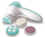 Sonic Skin Care Set 6 Pc Facial Cleansing Anti Aging Exposed Skin Products Tool Kit for Flawless Skin Includes Face Brush Massage Head Exfoliator Buffer Travel Case Portable Cordless by Ideas In LIfe