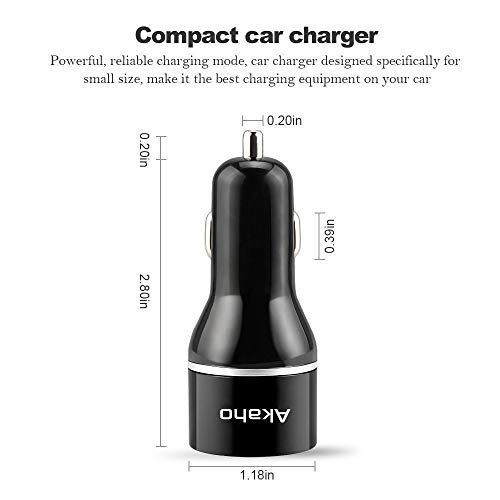 iPhone Car Charger Cables,15.5W 3.1A Rapid Dual Port USB Emergency Escape Hammer Car Charger Adapter+3FT iPhone Cable Compatible iPhone 5S/5,6/6S/6 Plus/6S Plus,8/7/7 Plus (BlackRed)