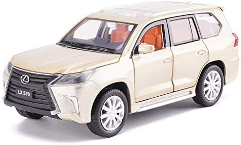 Chef Vehicle Playsets Simulation Model Car Alloy Car Model Car Lexus LX570 1:32 Children's Toys Home Decoration Collection Hobby ( Color : Gold )