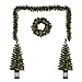 Holiday Time Christmas Decor Pre-Lit 5-Piece Entryway Set, Clear Lights