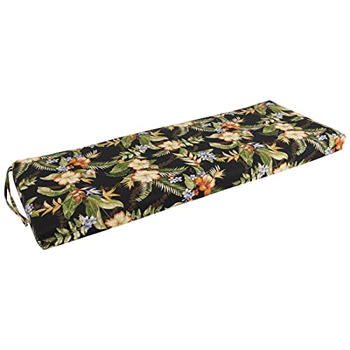 Blazing Needles Patterned Outdoor Spun Polyester Loveseat Cushion, 51" Wide, Fr…