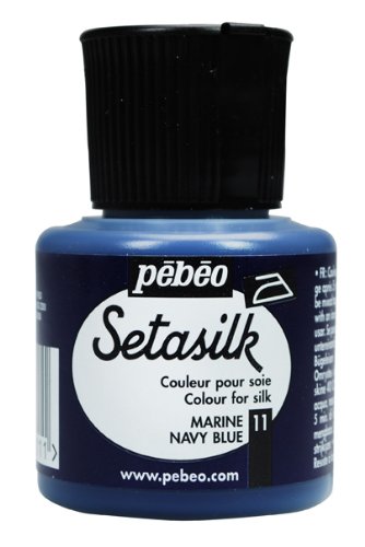 Pebeo Setasilk Silk Painting 45-Milliliter Bottle, Navy Blue