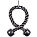 Dual Grip Tricep Rope with Universal Cable Machine Attachment by Crown Sporting Goods