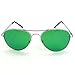Enimay Mens The Hangover Bradley Cooper Colored Aviator Poker Sunglasses Green