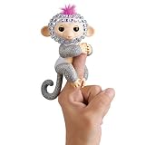 WowWee Fingerlings Monkeys - Fingerblings - Sparkle (White/Silver) - Friendly Interactive Toy