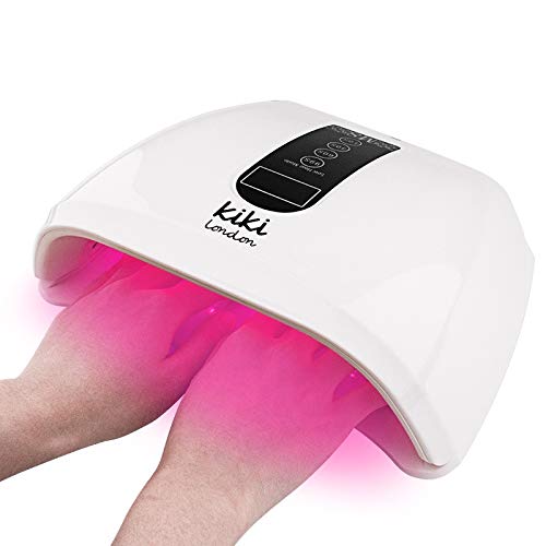 Deluxe Nail Drying Lamp LED/UV Cure For all Types of Gel+ With Pink LED's 96w Dual Cure (2 Hand Cure) (Professional Home/Salon Use)
