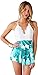 Moxeay Deep V Neck Playsuit Backless Chiffon Short Jumpsuit (M, Green)